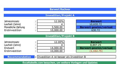 Barwert Rechner Barwert Rechner