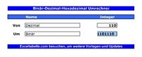 Binär-Dezimal-Hexadezimal Umrechner